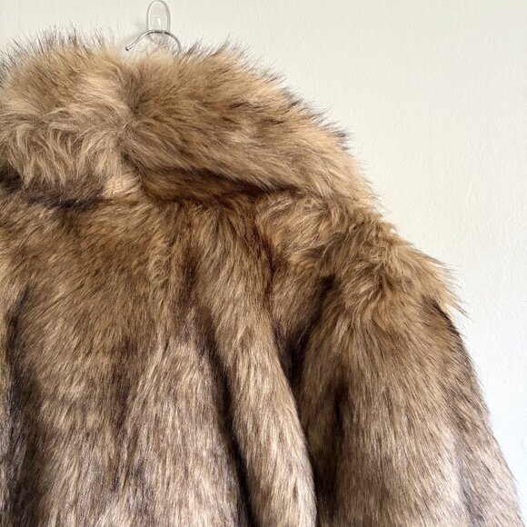 Abercrombie & Fitch Shawl Collar Faux Fur Coat - Picture 7 of 8